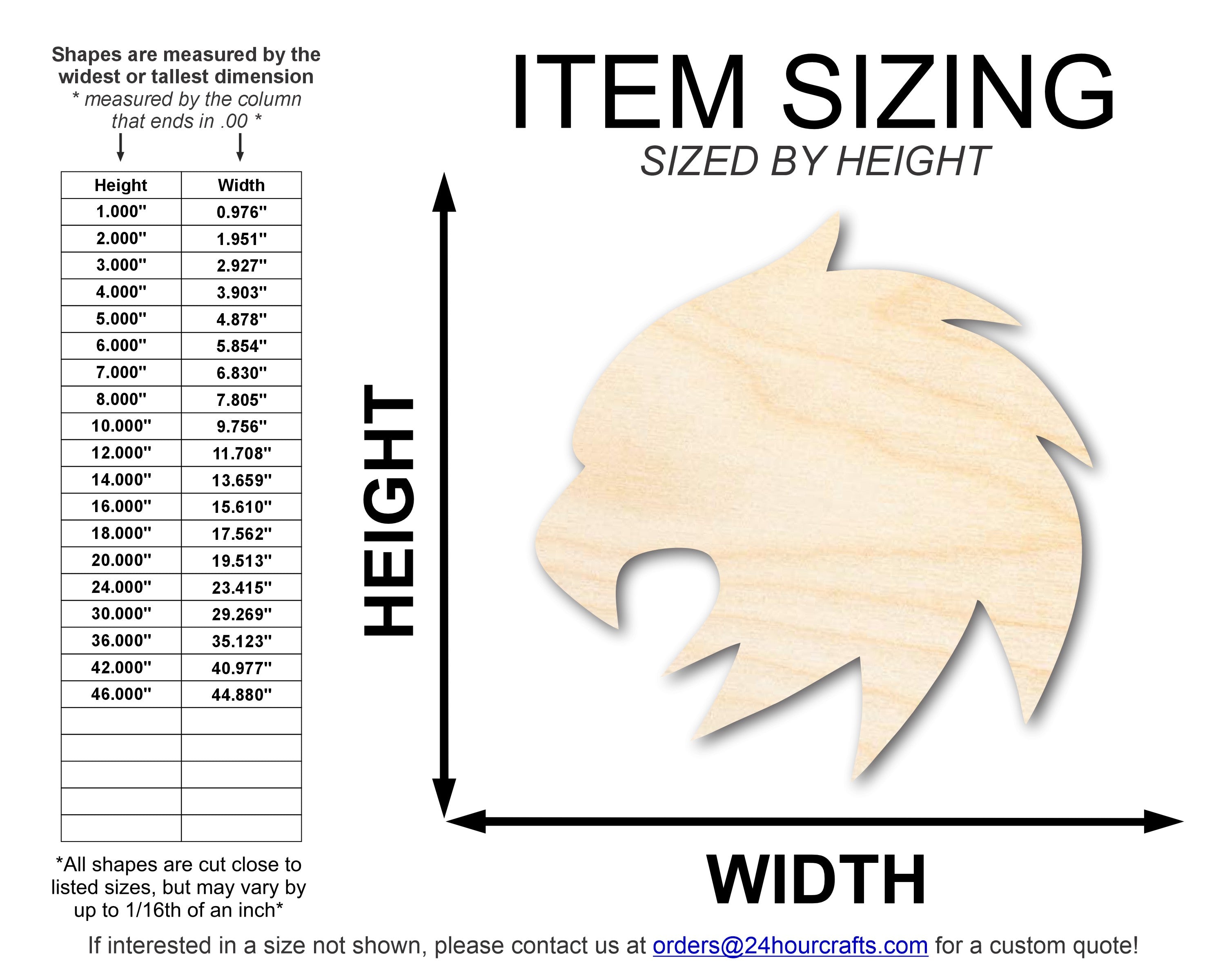 Unfinished Wood Eagle Mascot Shape | DIY Craft Cutout | up to 46" DIY