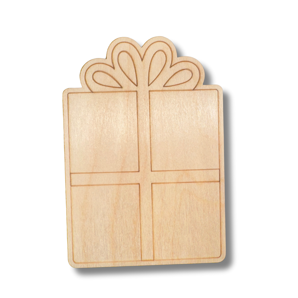 Unfinished Wood Etched Birthday Gift Shape | Paint By Line Crafts | up to 30" DIY