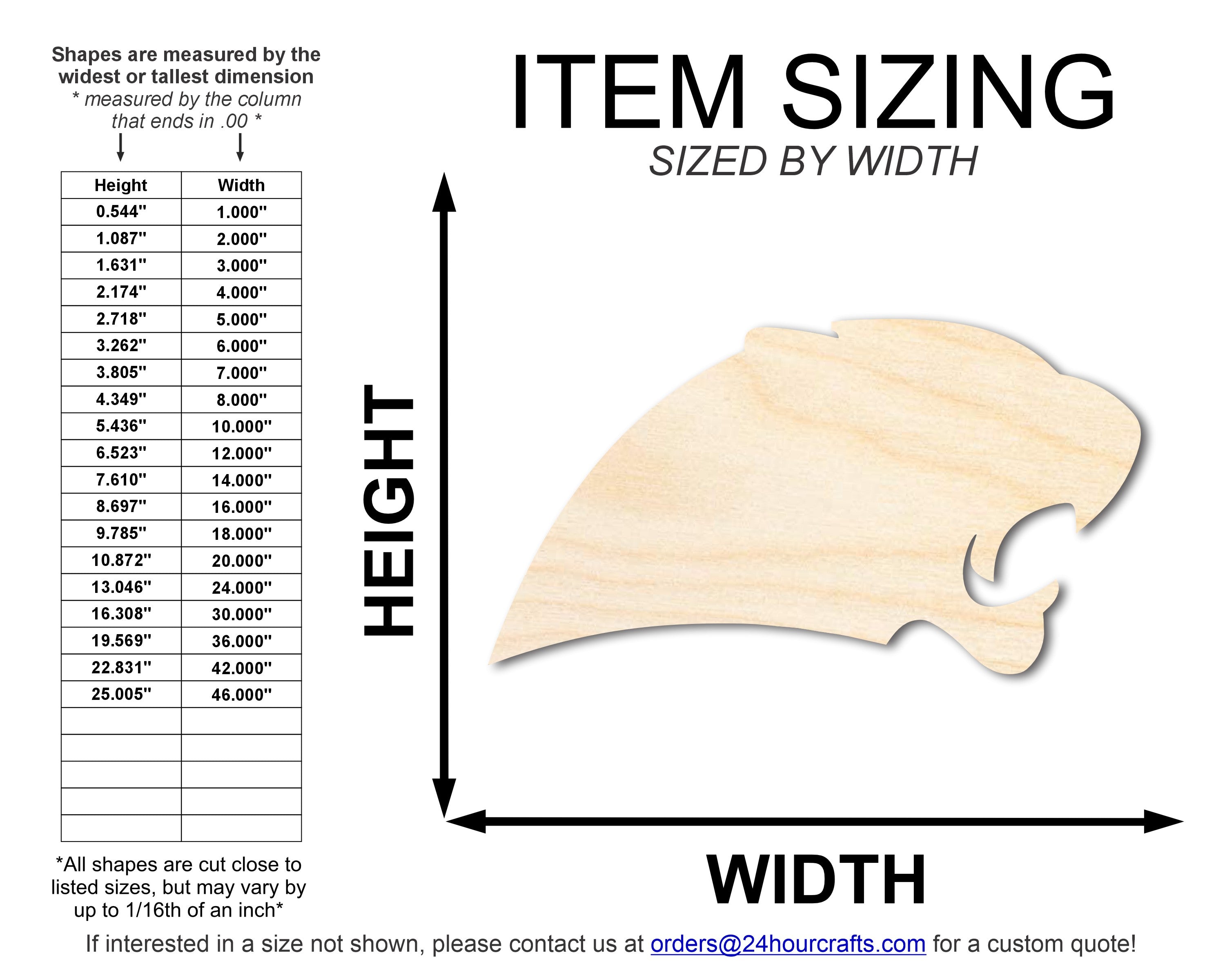 Unfinished Wood Panther Mascot Shape | DIY Craft Cutout | up to 46" DIY