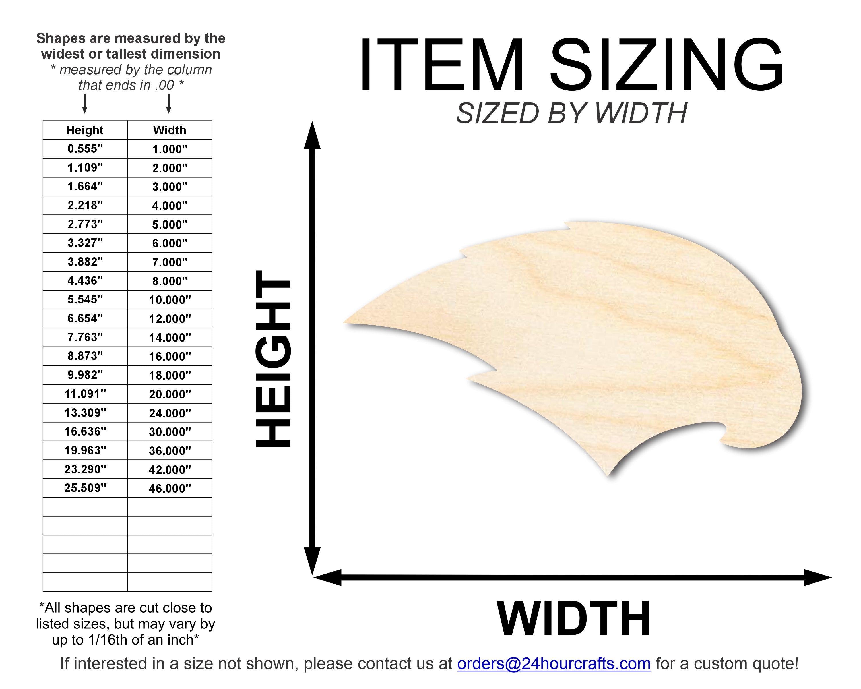 Unfinished Wood Hawk Mascot Shape | DIY Craft Cutout | up to 46" DIY