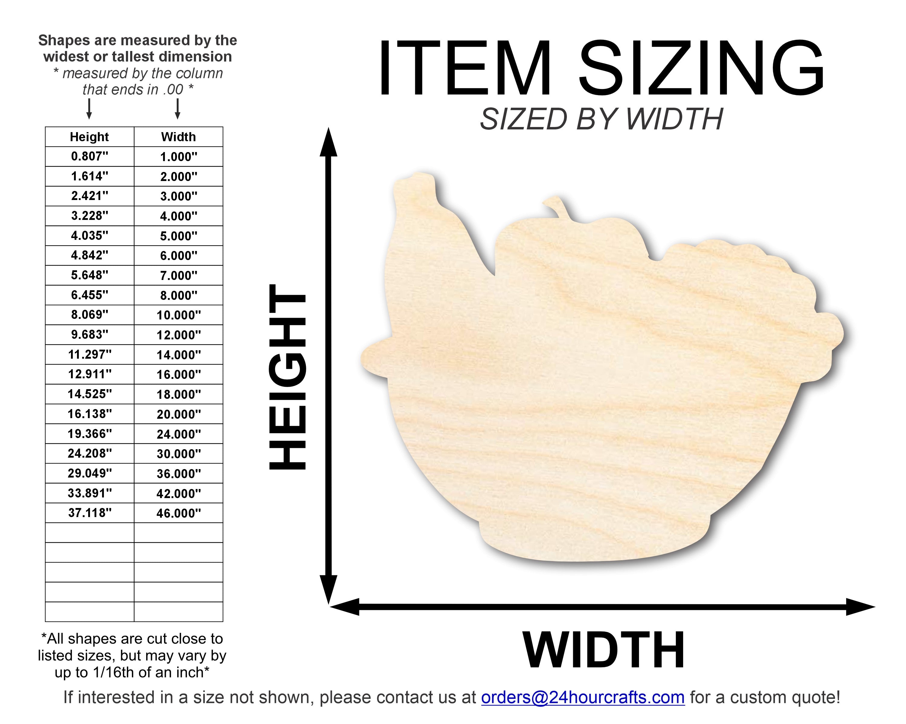 Unfinished Wood Fruit Basket Shape | DIY Craft Cutout | up to 46" DIY
