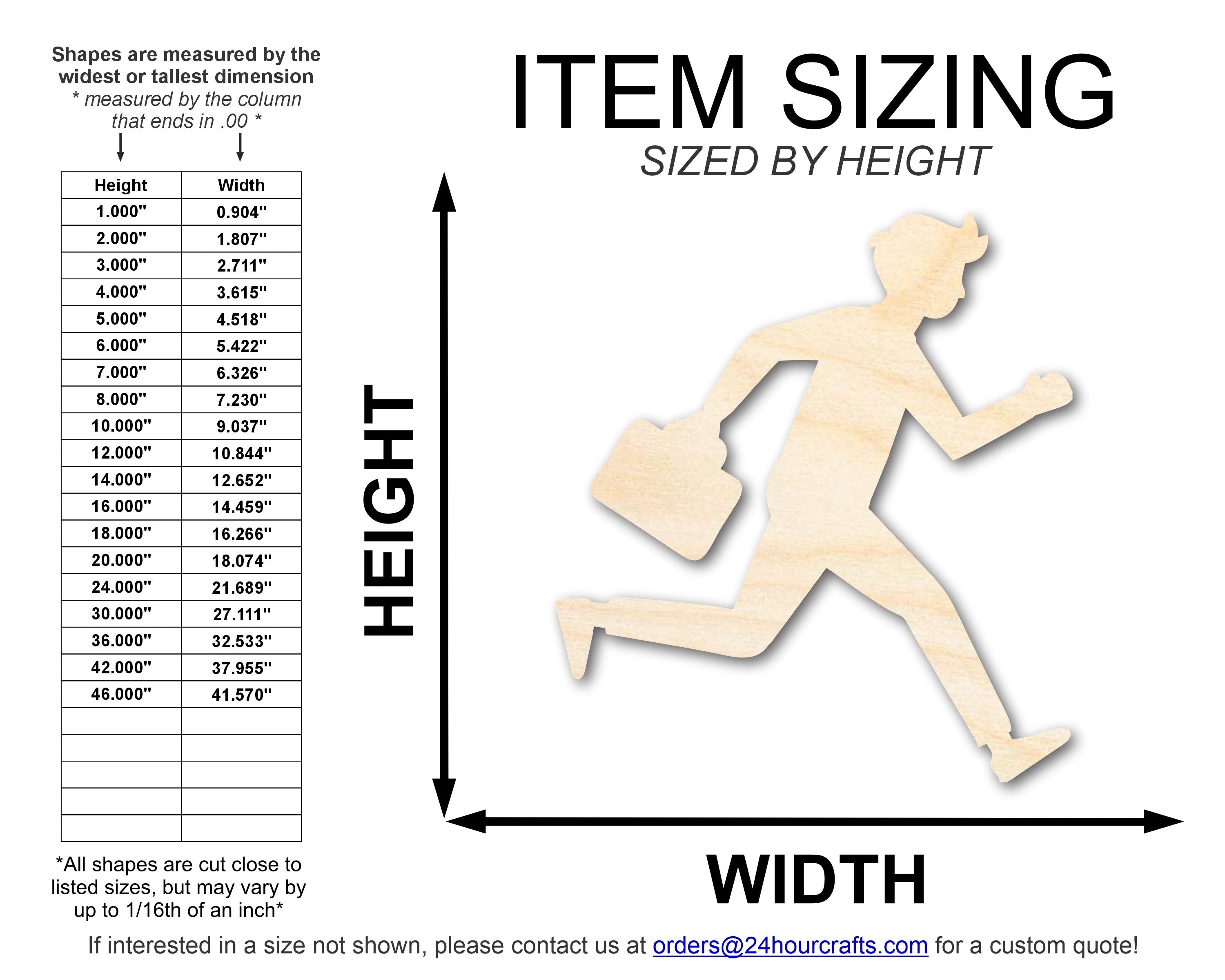 Unfinished Wood Business Man Shape | DIY Craft Cutout | up to 46" DIY