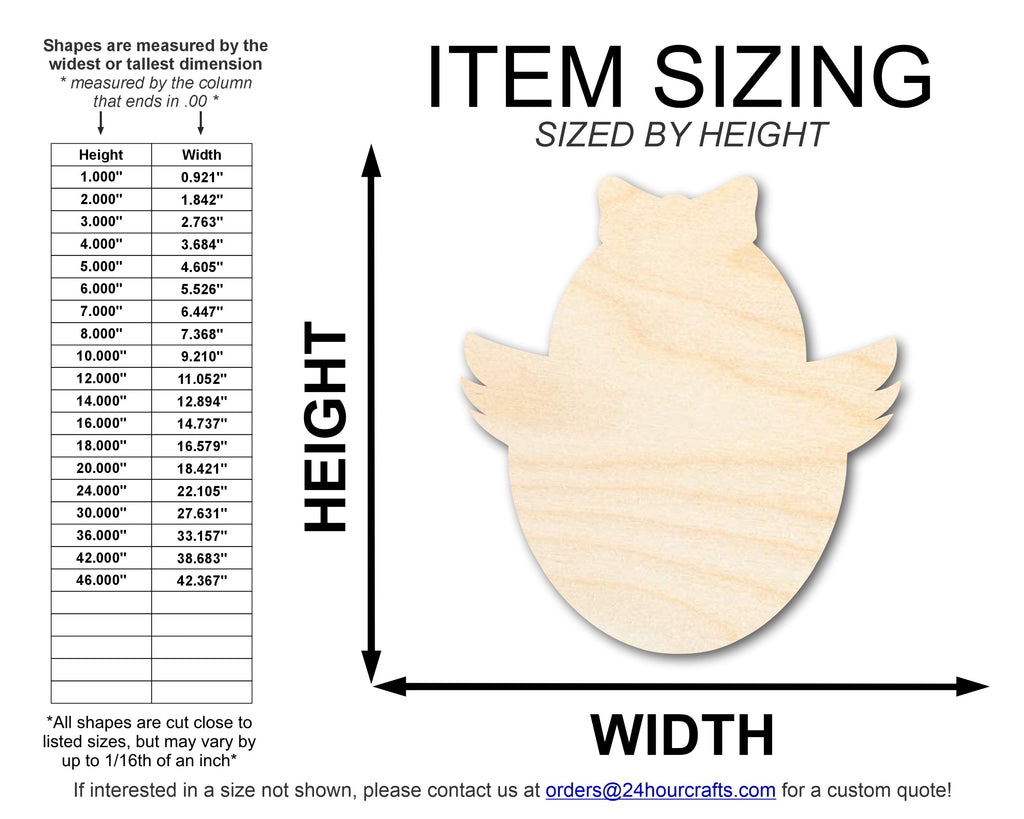 Unfinished Wood Cute Chicky Shape | DIY Craft Cutout | up to 46" DIY