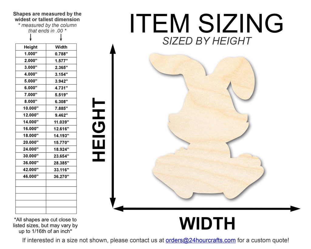 Unfinished Wood Easter Bunny Shape | DIY Craft Cutout | up to 46" DIY