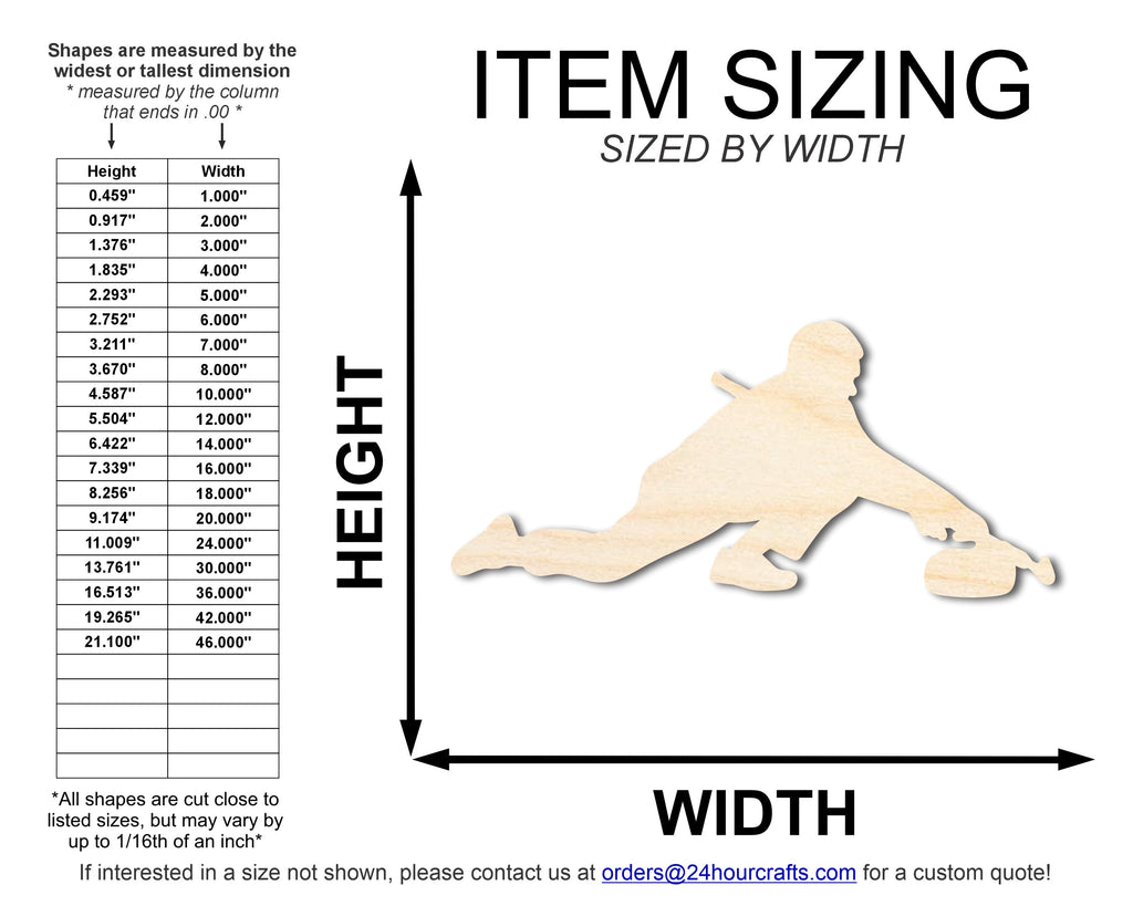 Unfinished Wood Curling Man Shape | DIY Craft Cutout | up to 46" DIY