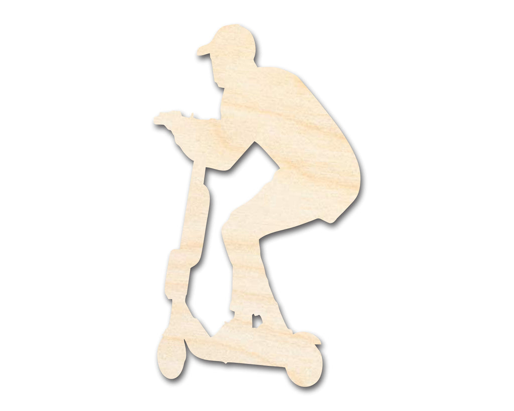 Unfinished Wood Riding Scooter Shape | DIY Craft Cutout | up to 46" DIY