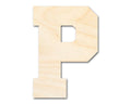 Unfinished Wood Varsity Team Font - P Shape | DIY Craft Cutout | up to 46" DIY