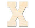 Unfinished Wood Varsity Team Font - X Shape | DIY Craft Cutout | up to 46" DIY
