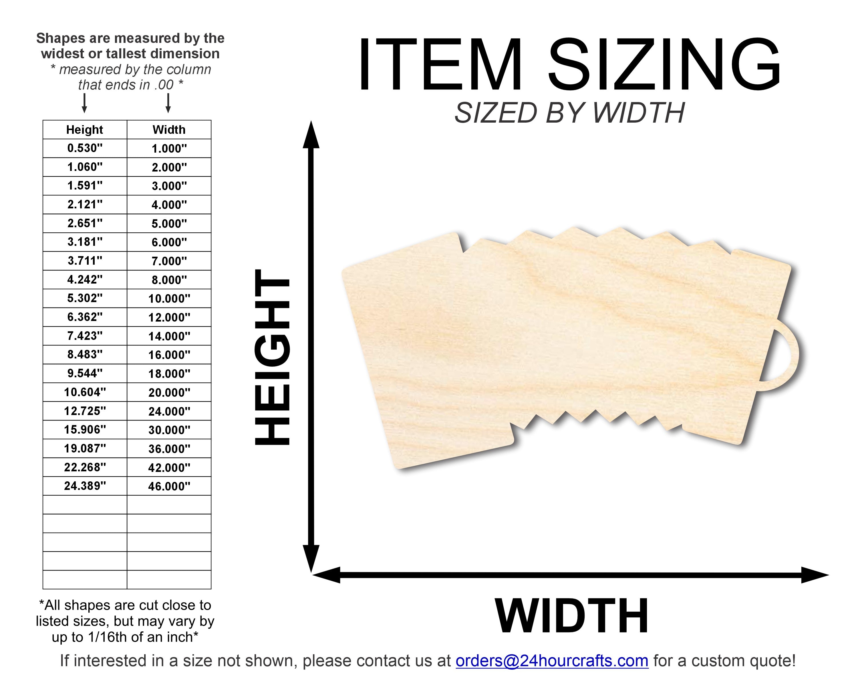Unfinished Wood Accordian Shape | DIY Craft Cutout | up to 46" DIY