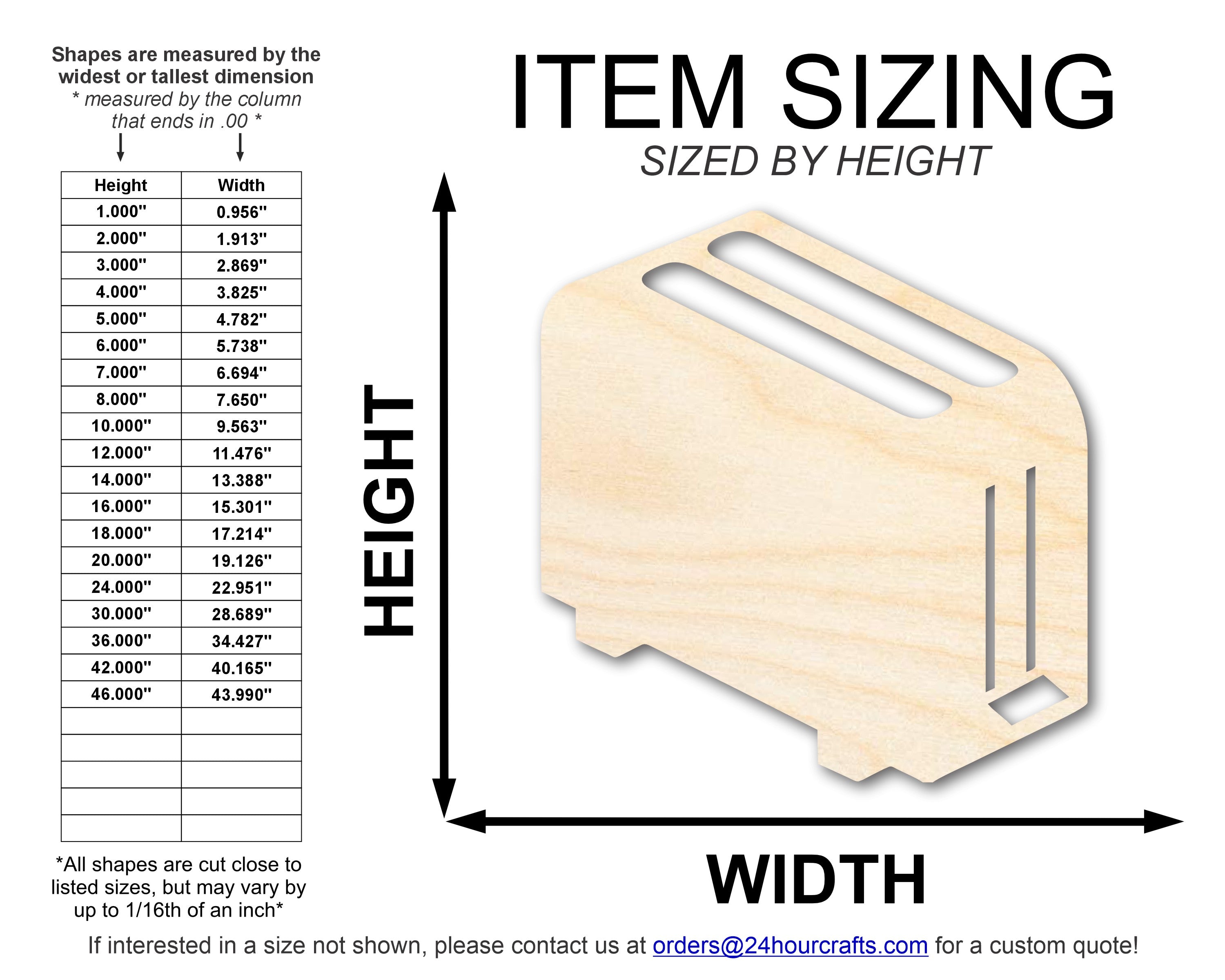 Unfinished Wood Toaster Shape | DIY Craft Cutout | up to 46" DIY