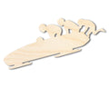 Unfinished Wood Bobsled Team Shape | DIY Craft Cutout | up to 46" DIY