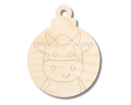 Unfinished Wood Etched Cow Ornament Shape | Paint By Line Crafts | up to 30" DIY