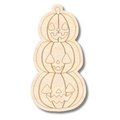 Unfinished Wood Etched Stacked Jack o 'Lantern  Shape | Paint By Line Crafts | up to 30" DIY