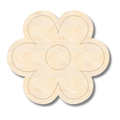 Unfinished Wood Etched Girls Flower Shape | Paint By Line Crafts | up to 30" DIY