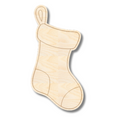 Unfinished Wood Etched Hanging Stocking Shape | Paint By Line Crafts | up to 30" DIY
