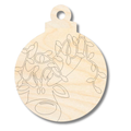 Unfinished Wood Etched Reindeer With Lights Ornament Shape | Paint By Line Crafts | up to 30" DIY