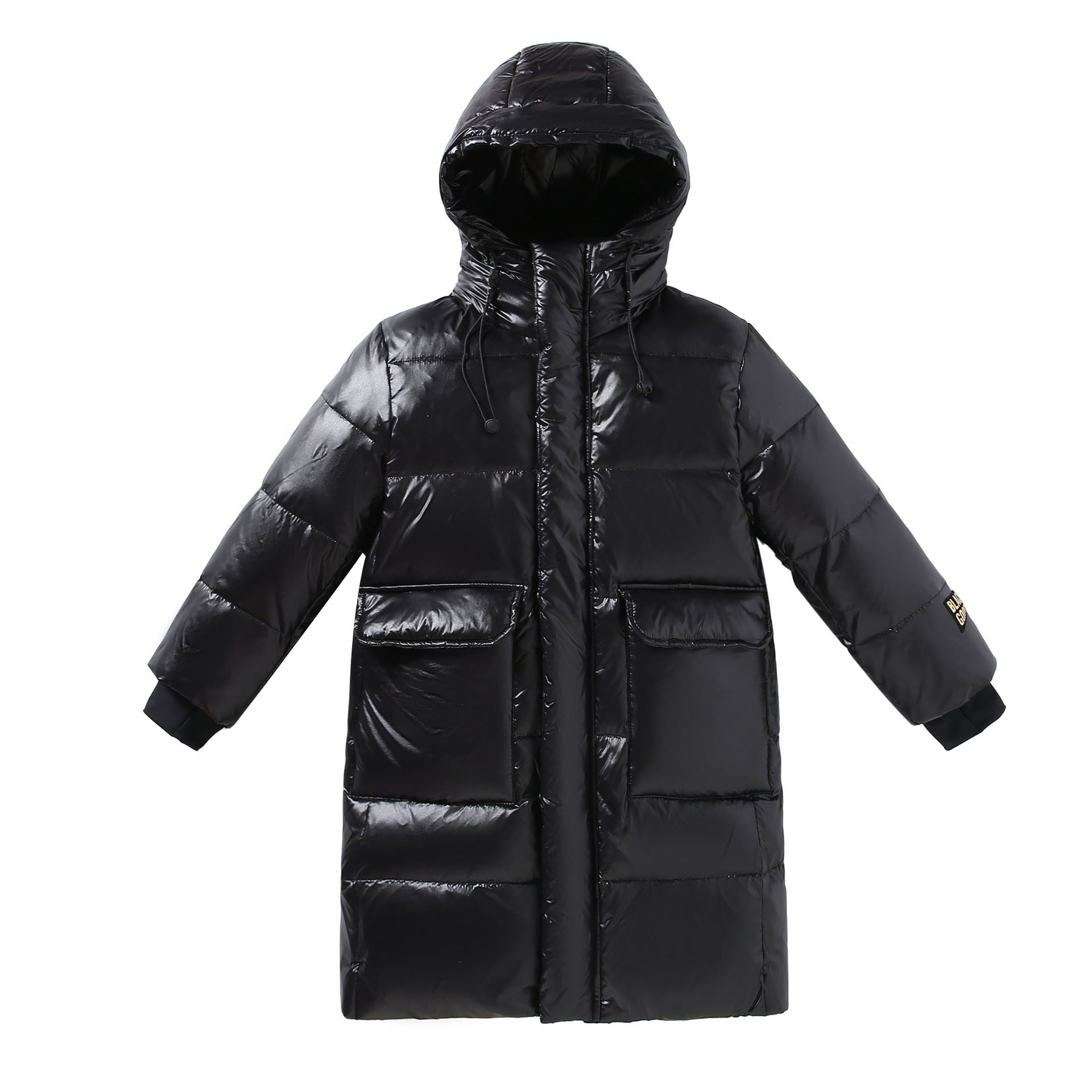 Down Jacket Boy's Long Overfashionable Knee Western Style