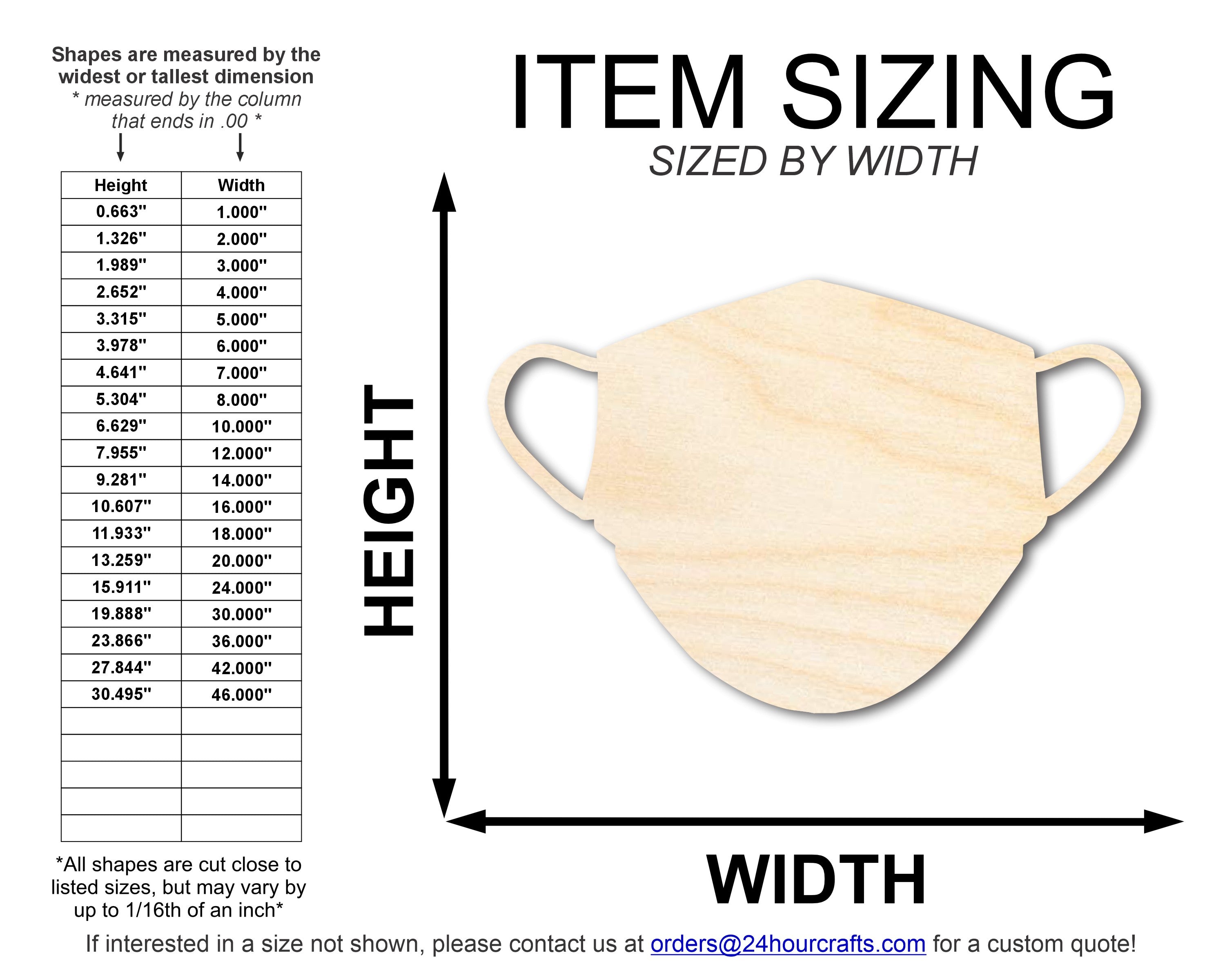 Unfinished Wood Face Mask Shape | DIY Craft Cutout | up to 46" DIY