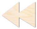 Unfinished Wood Rewind Shape | DIY Craft Cutout | up to 46" DIY