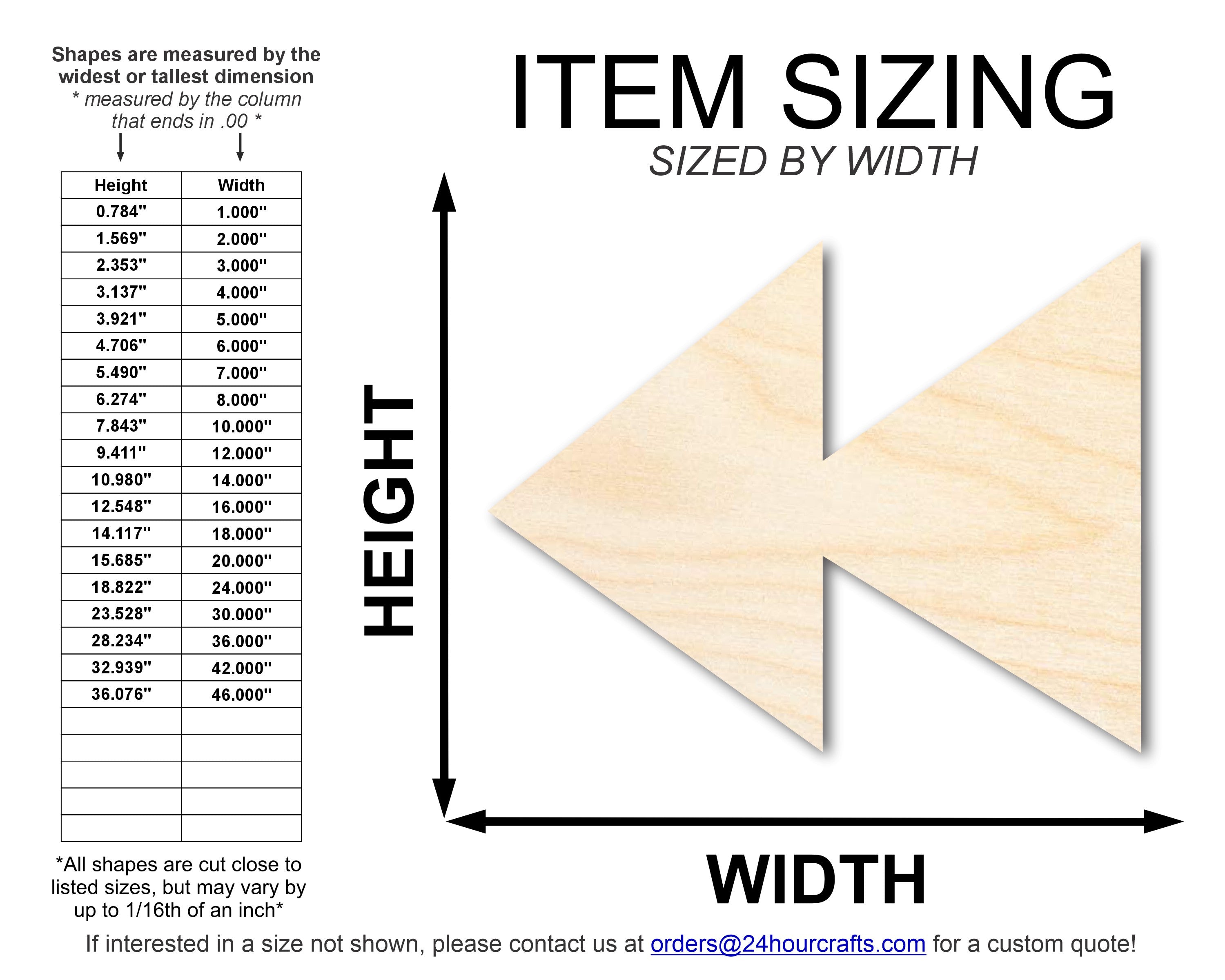 Unfinished Wood Rewind Shape | DIY Craft Cutout | up to 46" DIY