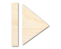 Unfinished Wood Play Pause Shape | DIY Craft Cutout | up to 46" DIY