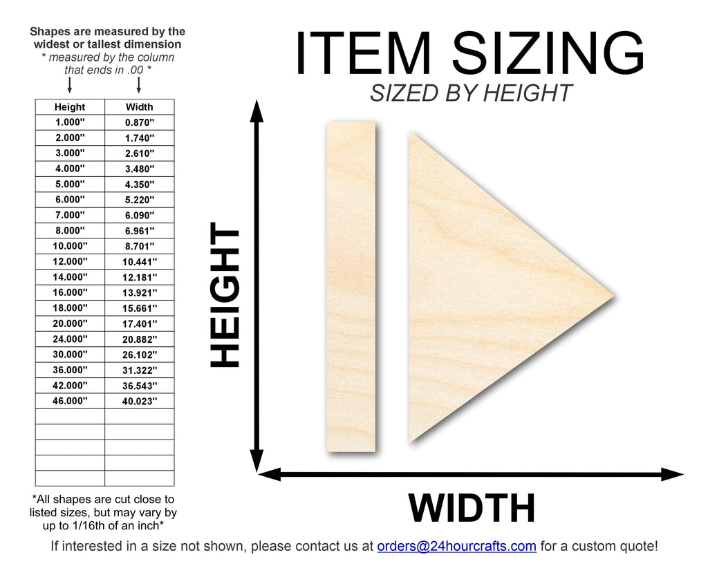 Unfinished Wood Play Pause Shape | DIY Craft Cutout | up to 46" DIY