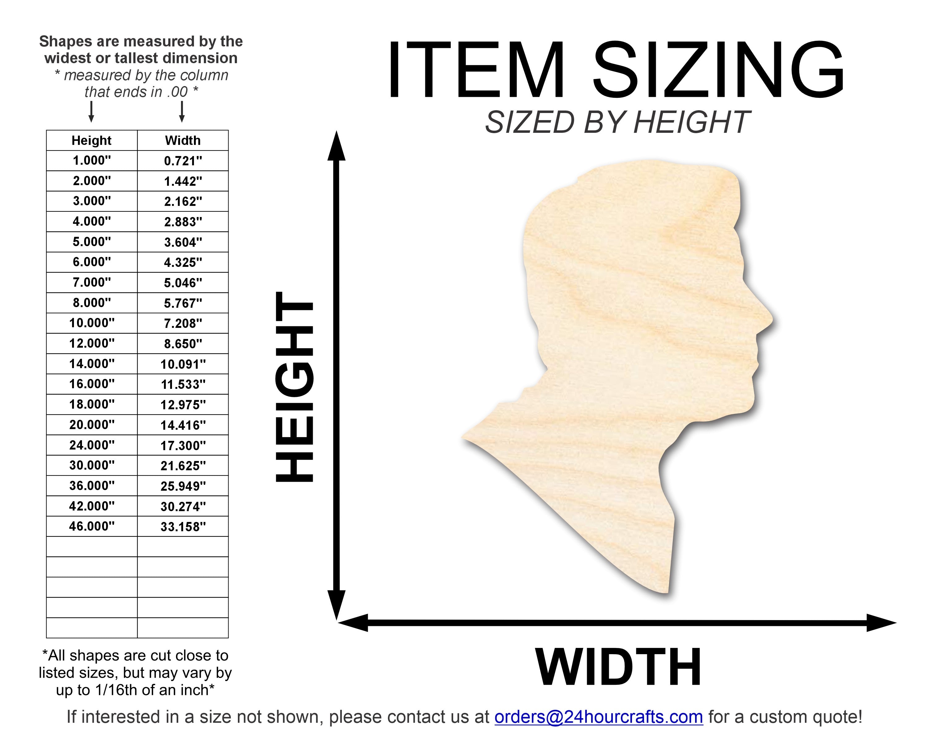Unfinished Wood John F. Kennedy Shape | DIY Craft Cutout | up to 46" DIY