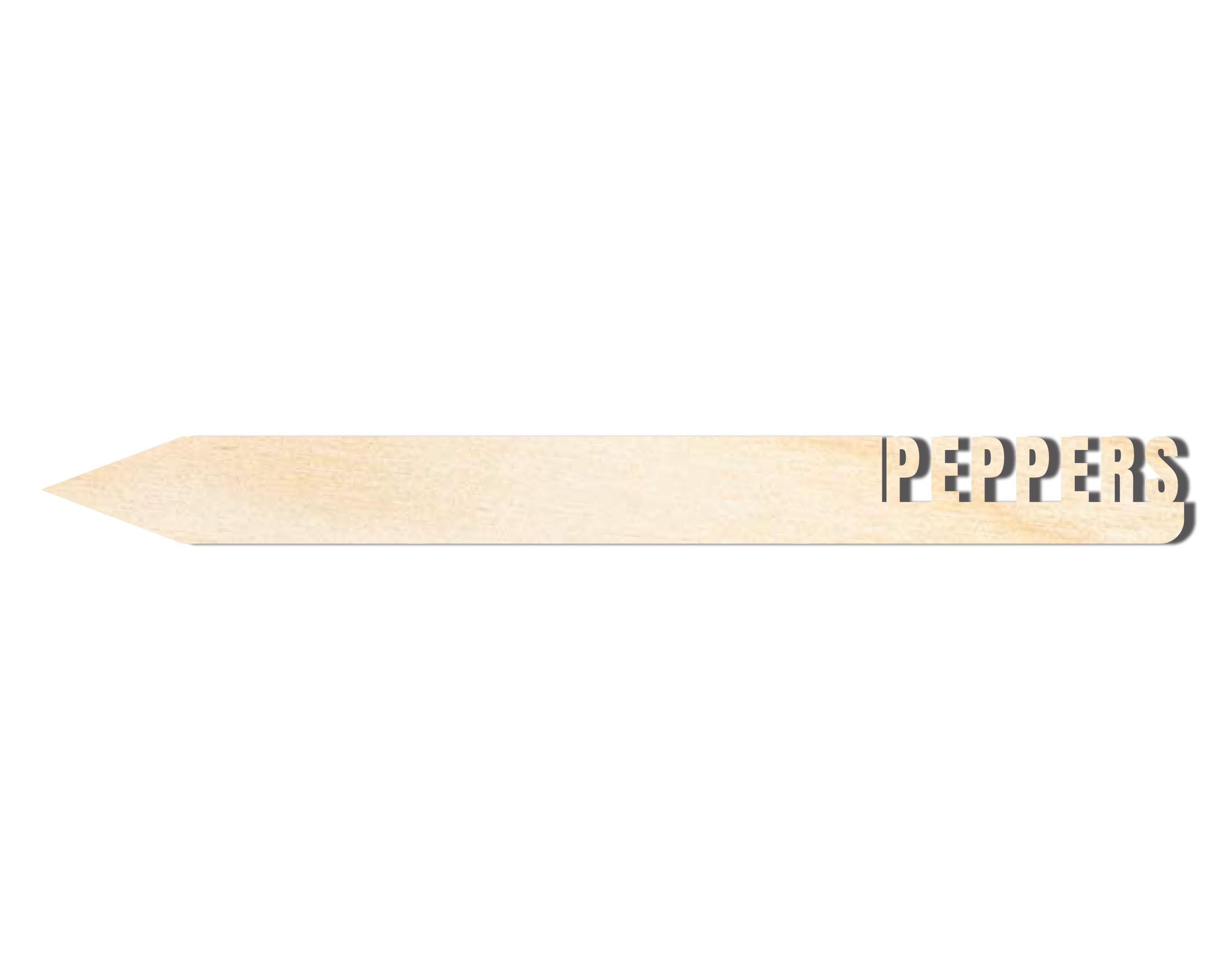 Unfinished Wood Peppers Garden Stake | DIY Craft Cutout | up to 24" DIY