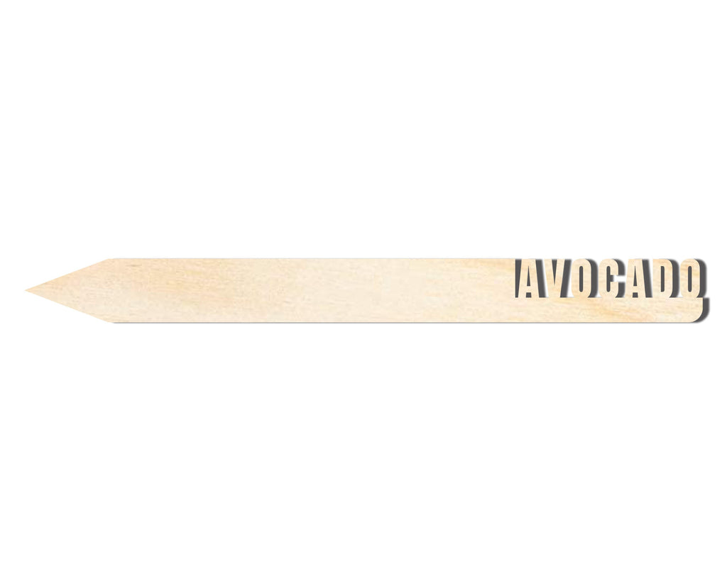 Unfinished Wood Avocado Garden Stake | DIY Craft Cutout | up to 24" DIY