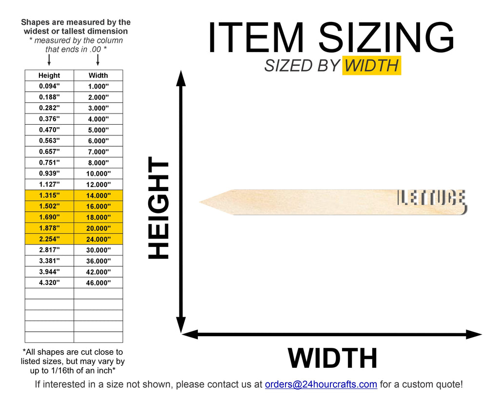 Unfinished Wood Lettuce Garden Stake | DIY Craft Cutout | up to 24" DIY