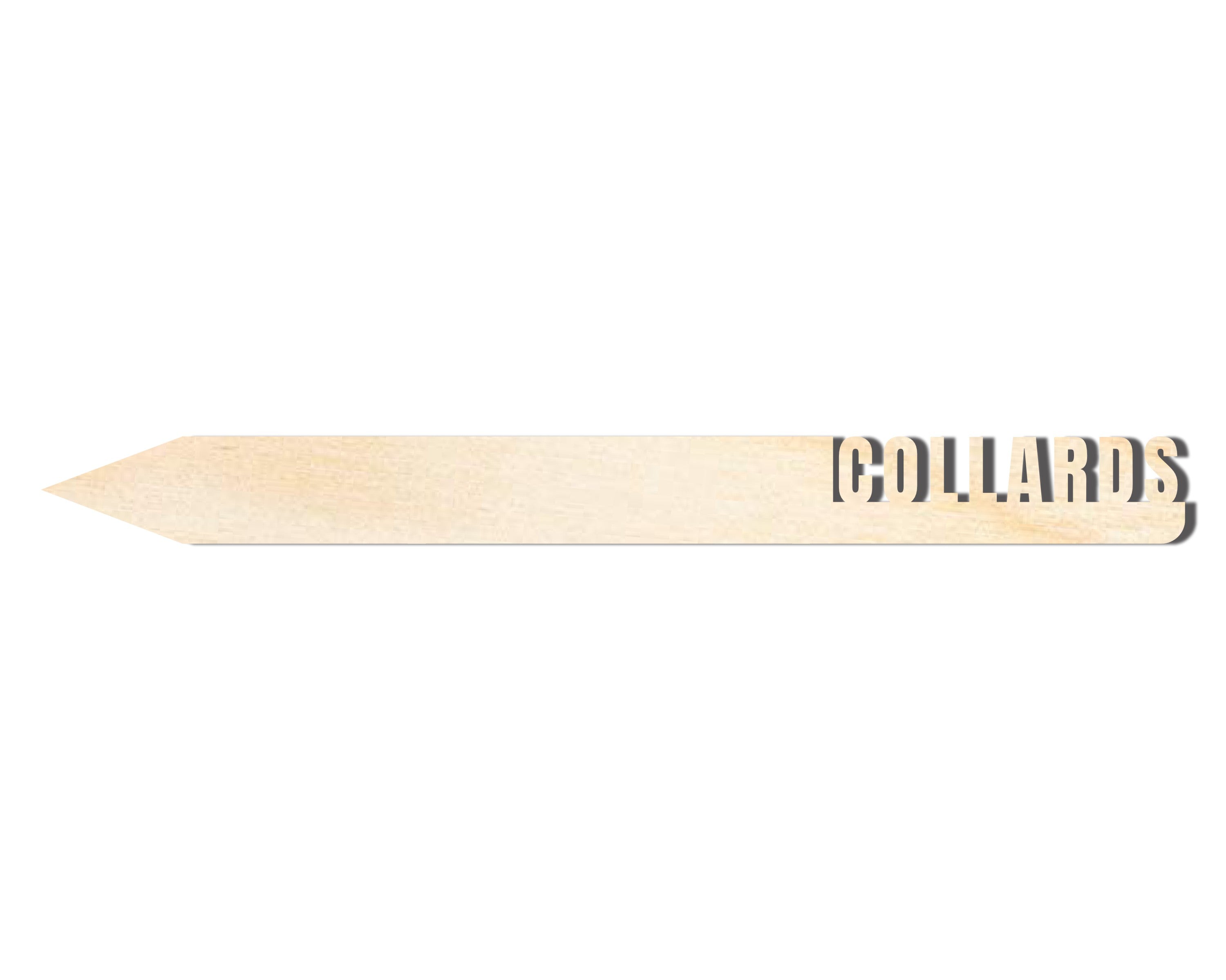 Unfinished Wood Collards Garden Stake | DIY Craft Cutout | up to 24" DIY