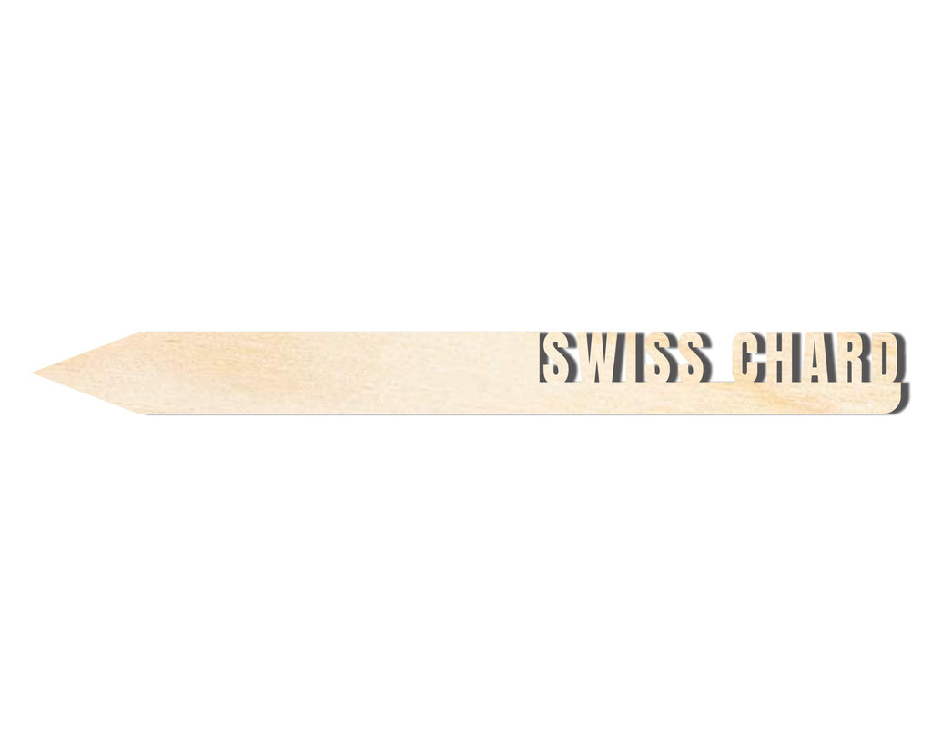 Unfinished Wood Swiss Chard Garden Stake | DIY Craft Cutout | up to 24" DIY