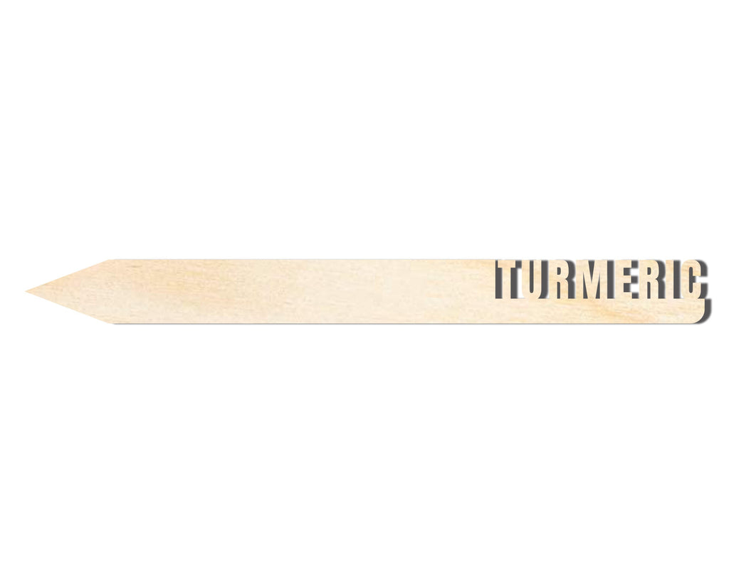 Unfinished Wood Turmeric Garden Stake | DIY Craft Cutout | up to 24" DIY