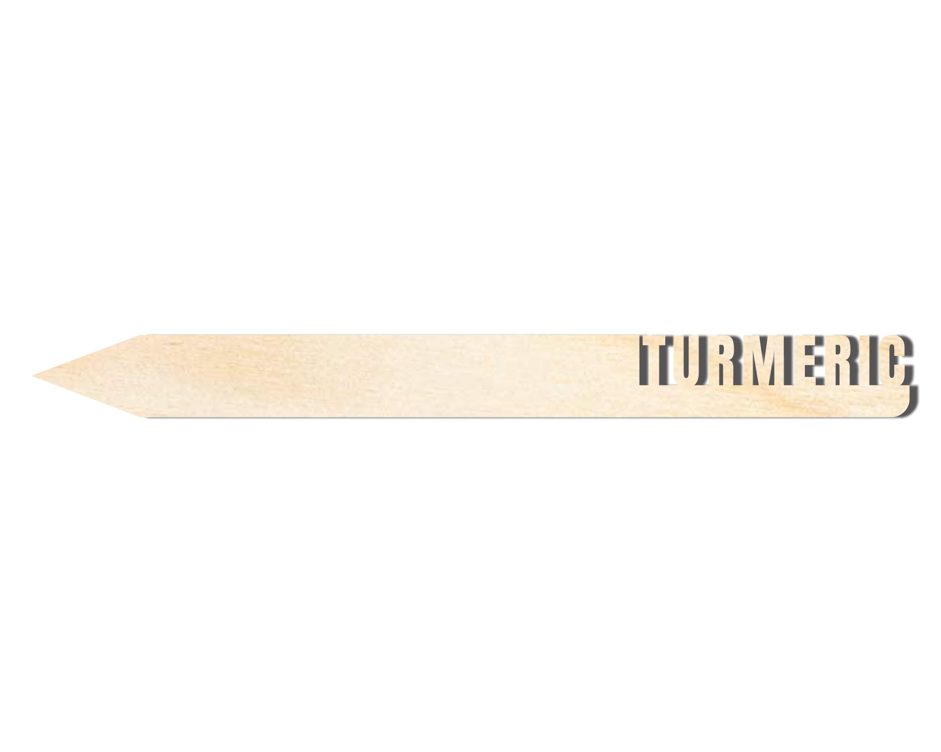 Unfinished Wood Turmeric Garden Stake | DIY Craft Cutout | up to 24" DIY
