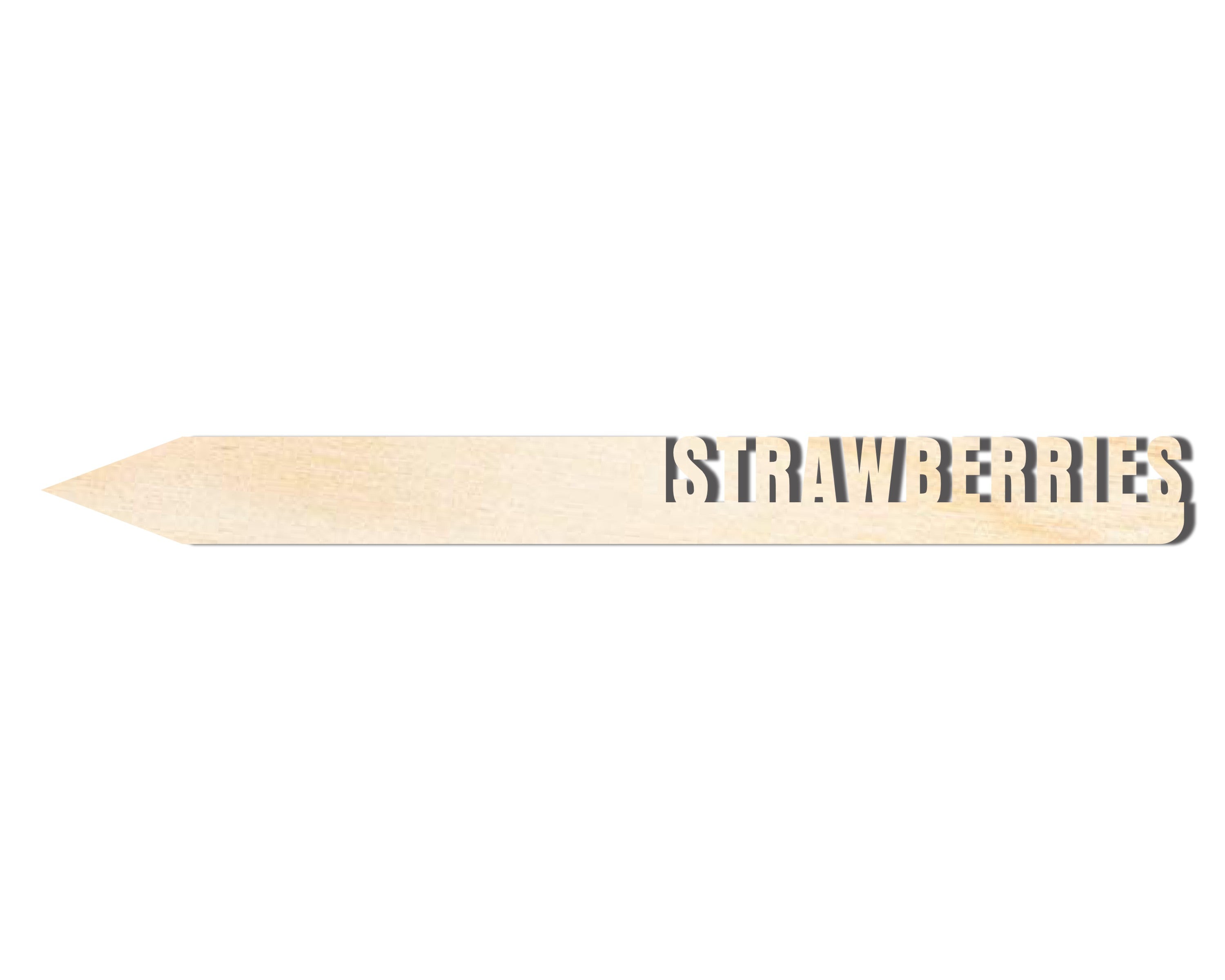 Unfinished Wood Strawberries Garden Stake | DIY Craft Cutout | up to 24" DIY