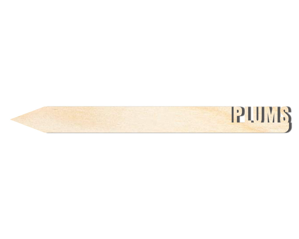 Unfinished Wood Plums Garden Stake | DIY Craft Cutout | up to 24" DIY