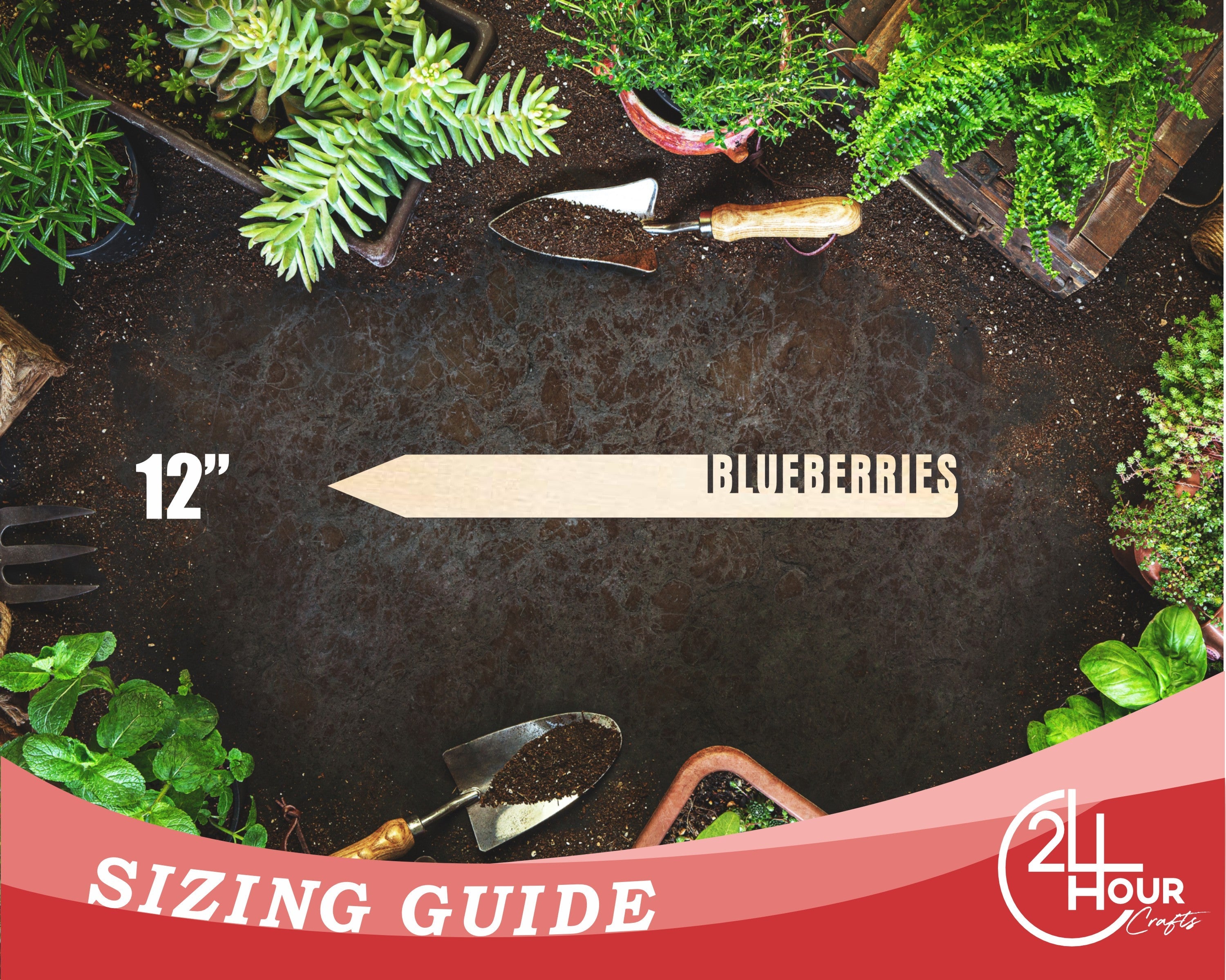 Unfinished Wood Blueberries Garden Stake | DIY Craft Cutout | up to 24" DIY