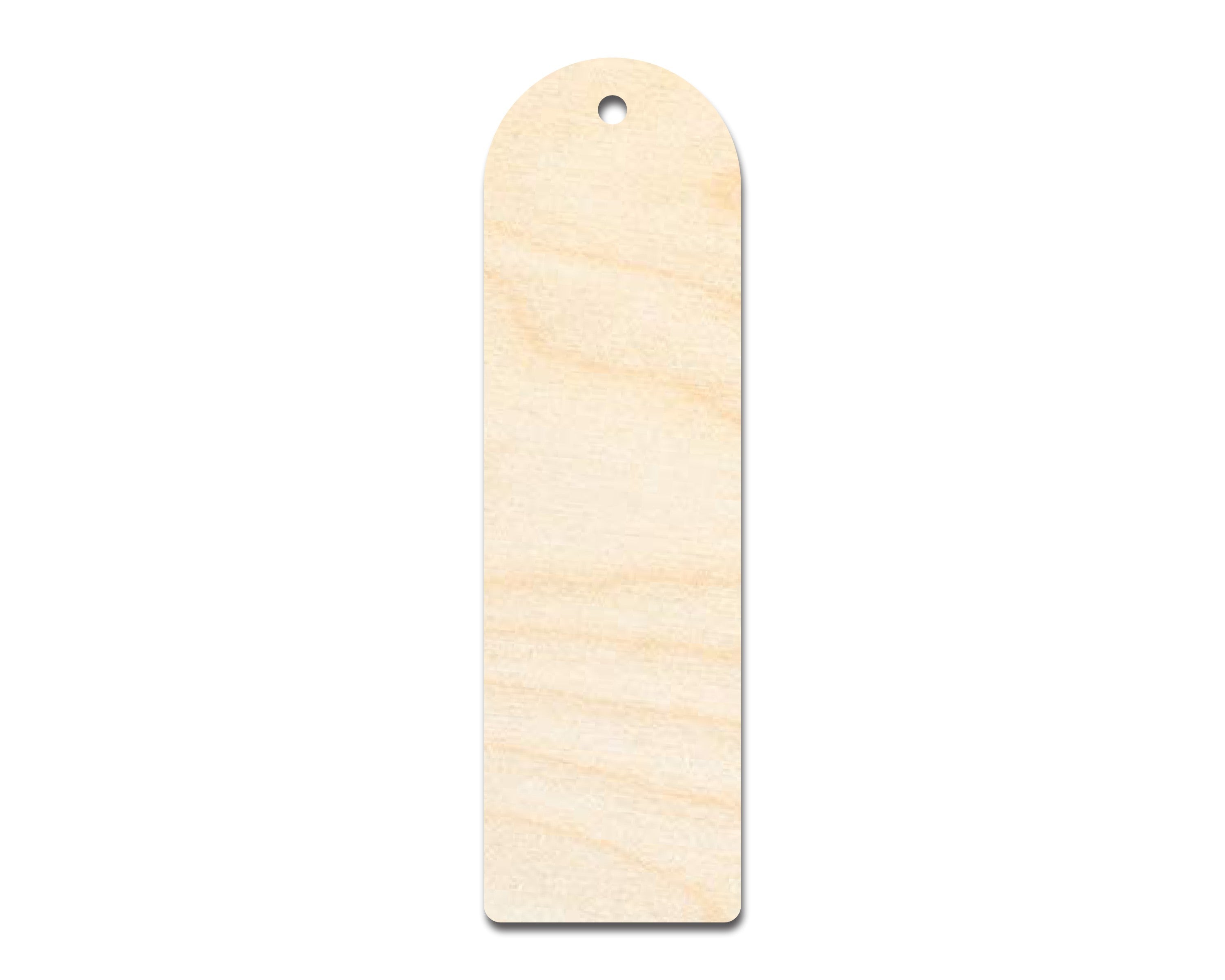 Unfinished Wood Rounded Simple Bookmark Shape | DIY Craft Cutout | up to 12" DIY