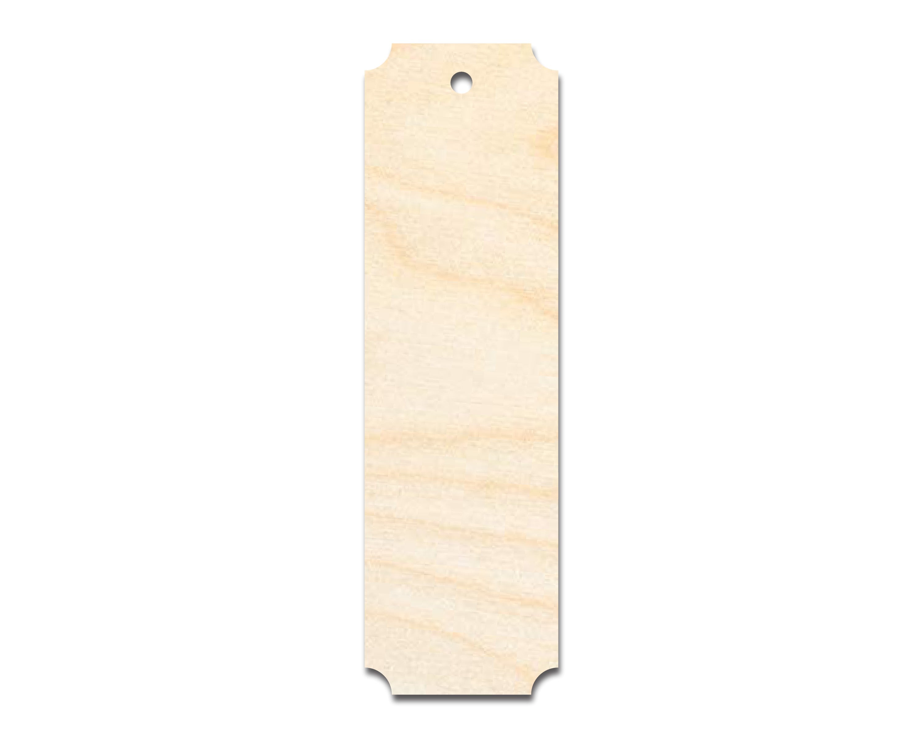 Unfinished Wood Rounded Notched Bookmark Shape | DIY Craft Cutout | up to 12" DIY