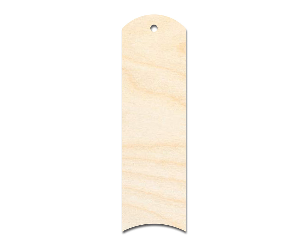 Unfinished Wood Rounded Dome Bookmark Shape | DIY Craft Cutout | up to 12" DIY