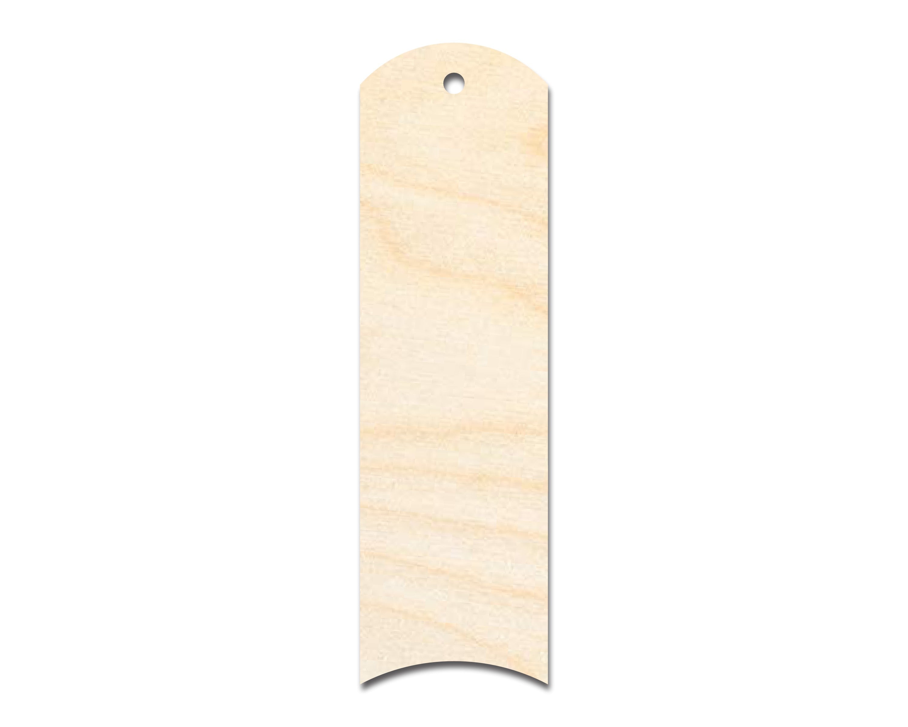 Unfinished Wood Rounded Dome Bookmark Shape | DIY Craft Cutout | up to 12" DIY