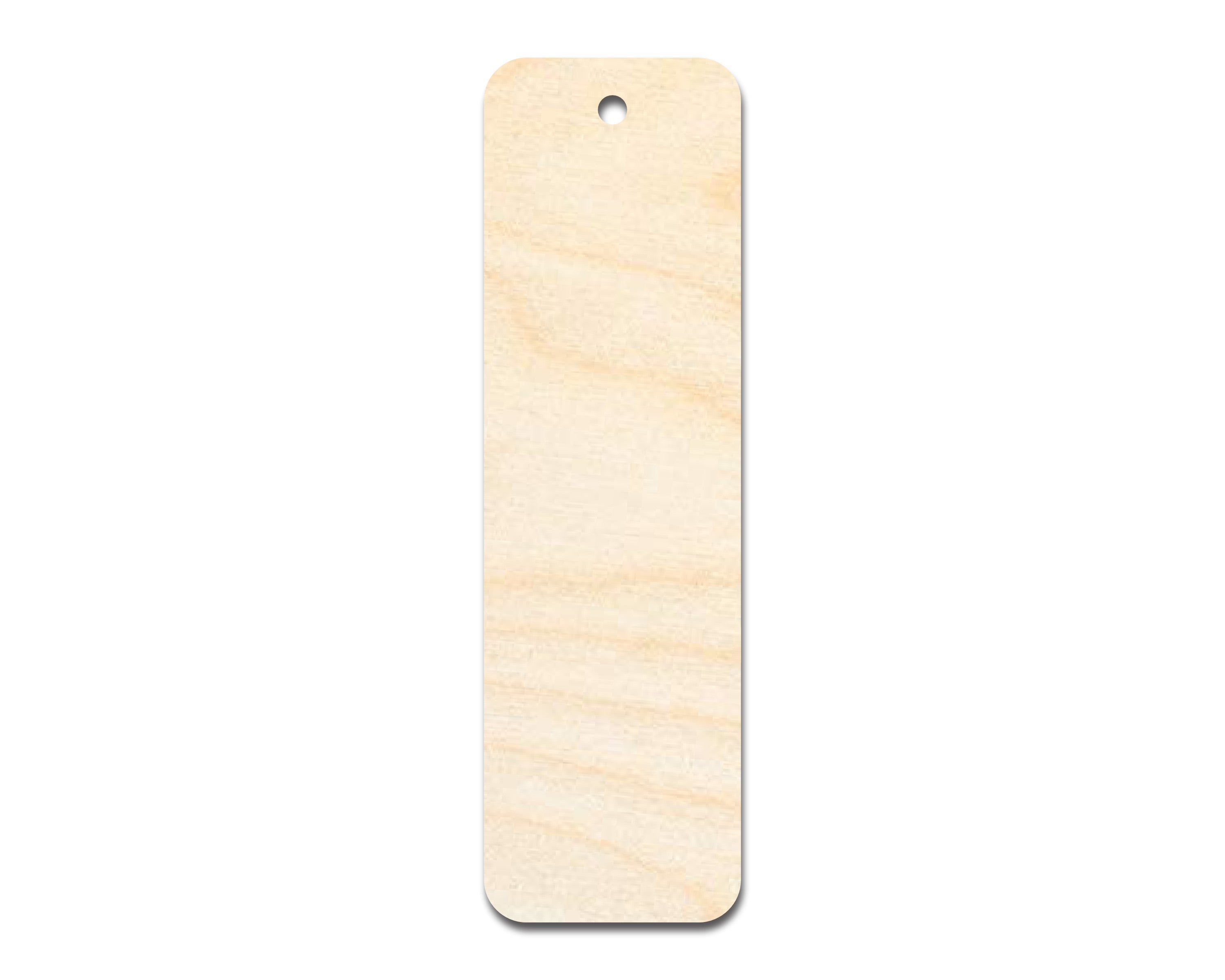 Unfinished Wood Round Edge Bookmark Shape | DIY Craft Cutout | up to 12" DIY
