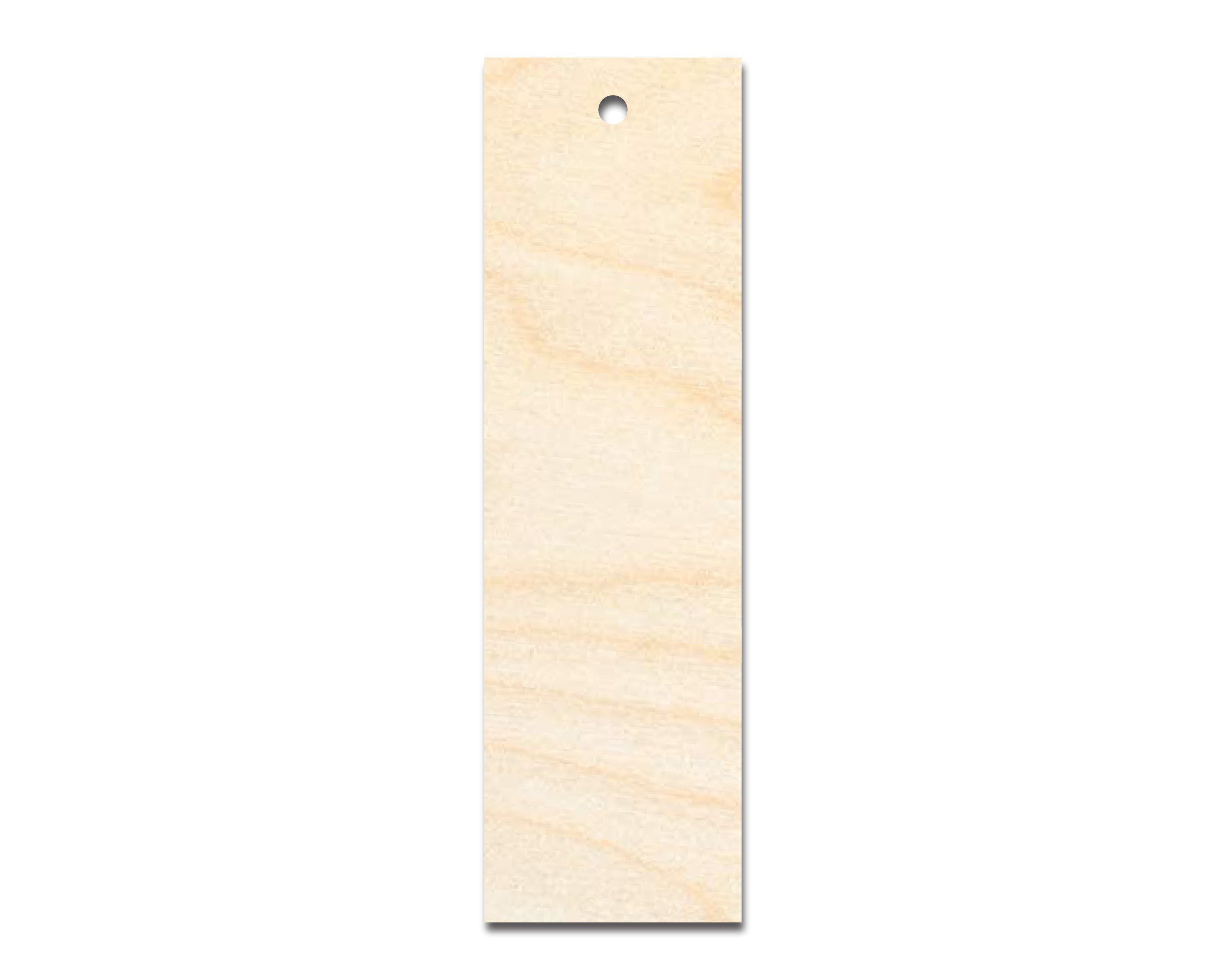 Unfinished Wood Sharp Edge Bookmark Shape | DIY Craft Cutout | up to 12" DIY