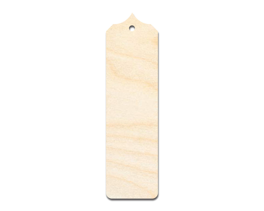 Unfinished Wood Sharp Pointed Top Bookmark Shape | DIY Craft Cutout | up to 12" DIY