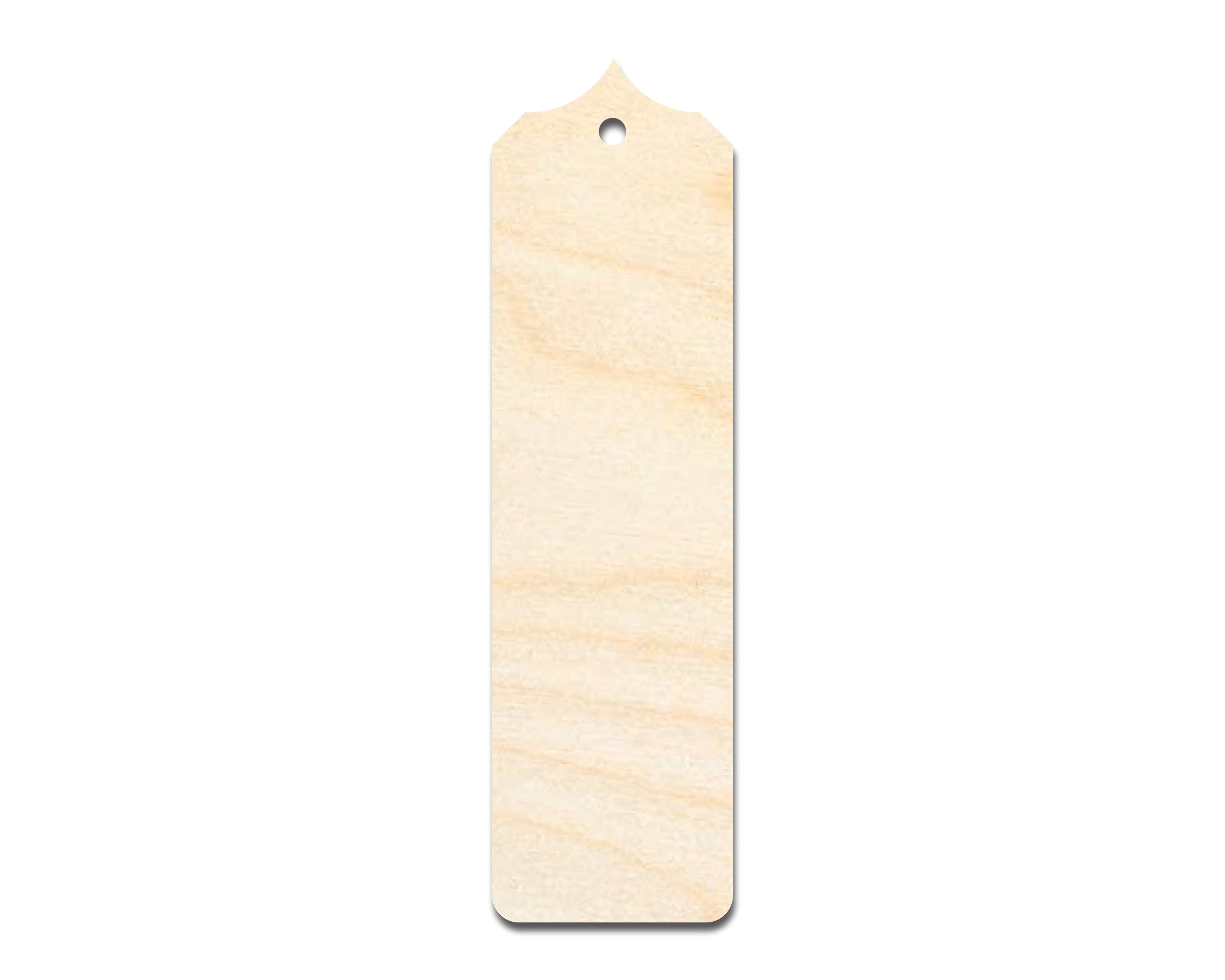 Unfinished Wood Sharp Pointed Top Bookmark Shape | DIY Craft Cutout | up to 12" DIY