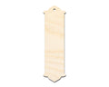 Unfinished Wood Twin Peak Bookmark Shape | DIY Craft Cutout | up to 12" DIY