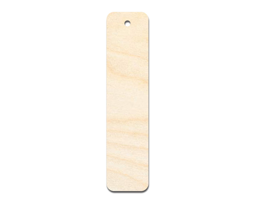Unfinished Wood Round Rectangle Bookmark Shape | DIY Craft Cutout | up to 12" DIY