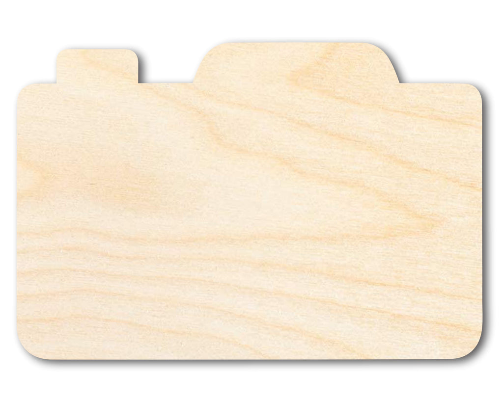Unfinished Wood Camera Shape | DIY Craft Cutout | up to 46" DIY