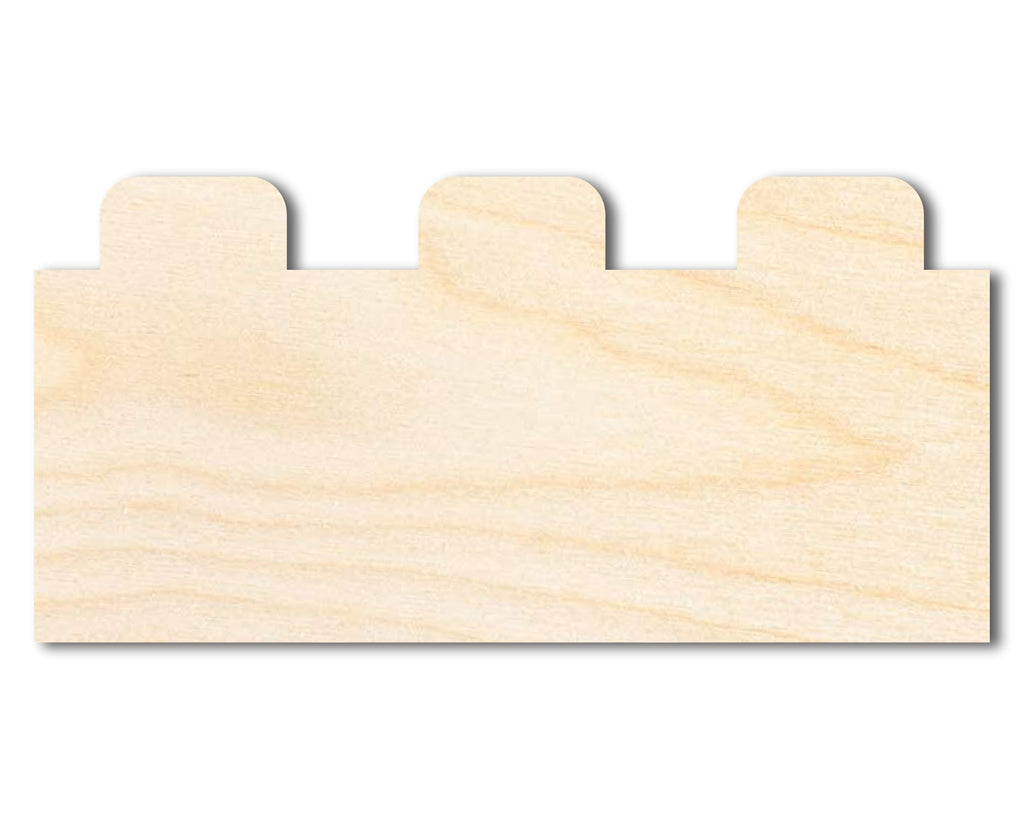 Unfinished Wood Building Blocks Shape | DIY Craft Cutout | up to 46" DIY