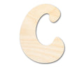 Unfinished Wood Groovy C Font Shape | DIY Craft Cutout | up to 46" DIY